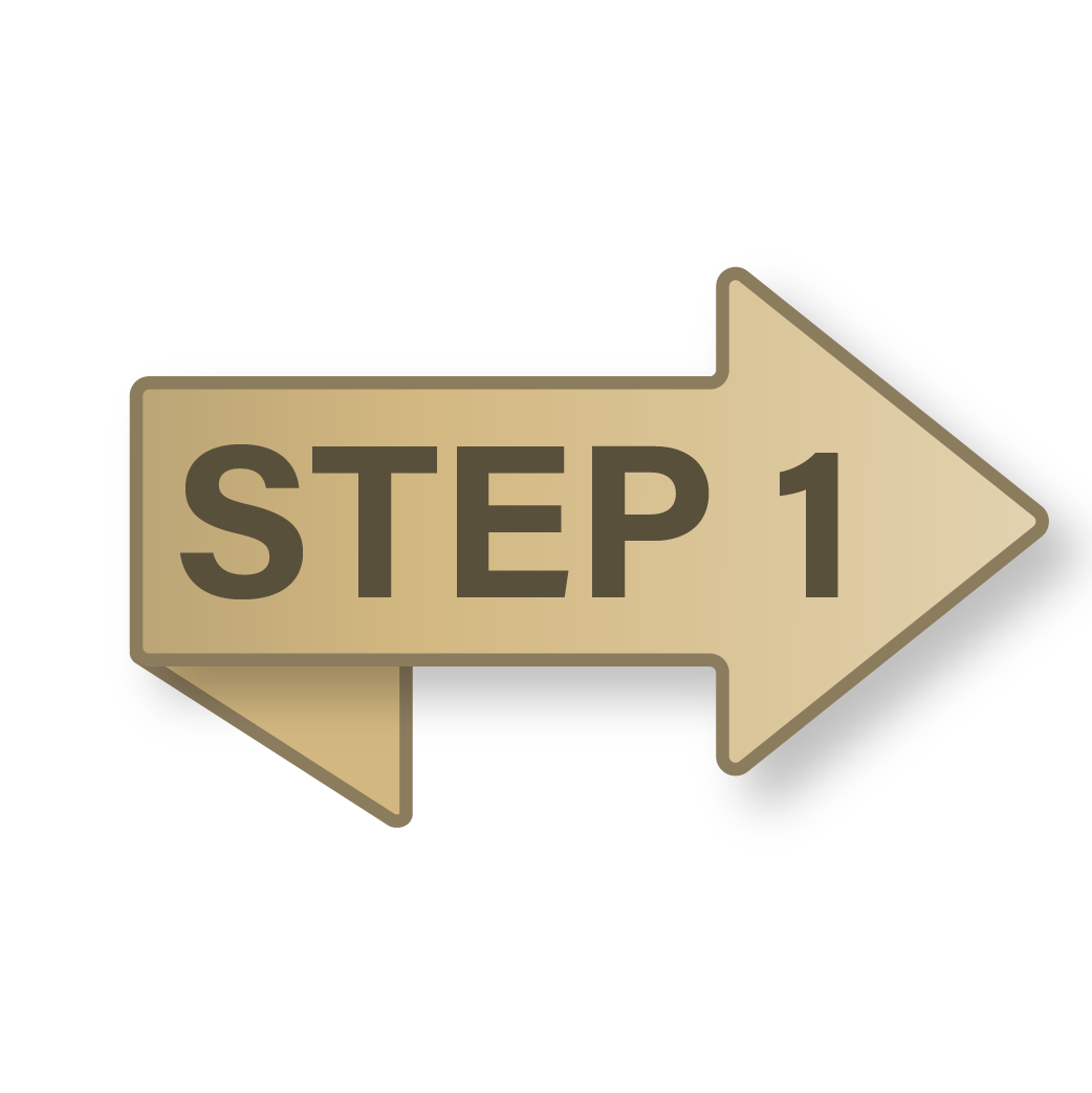 icon that reads Step 1