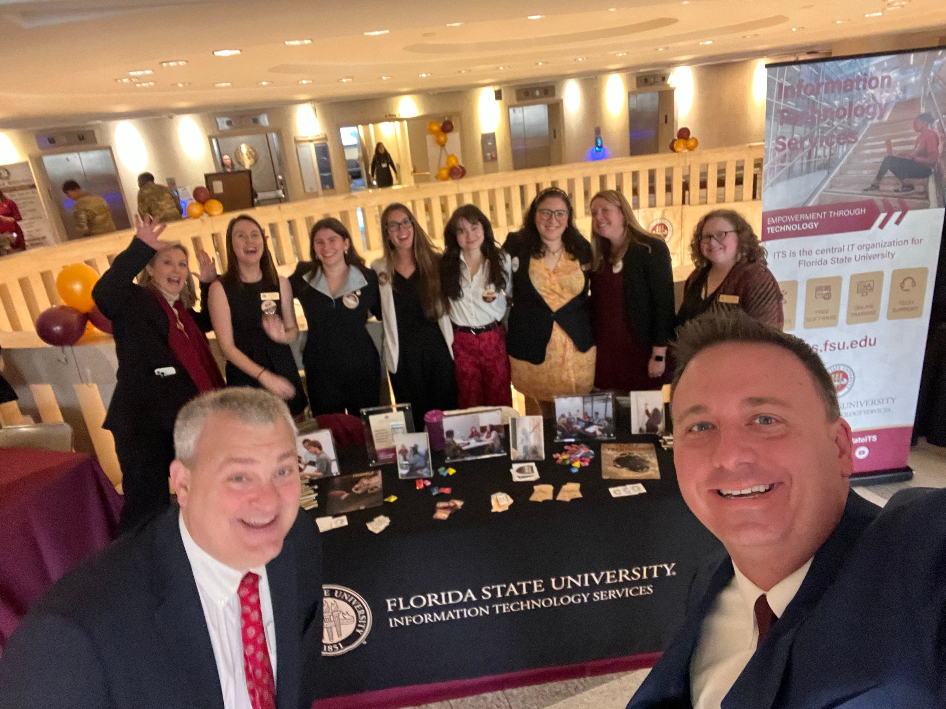 ITS Staff at their table 